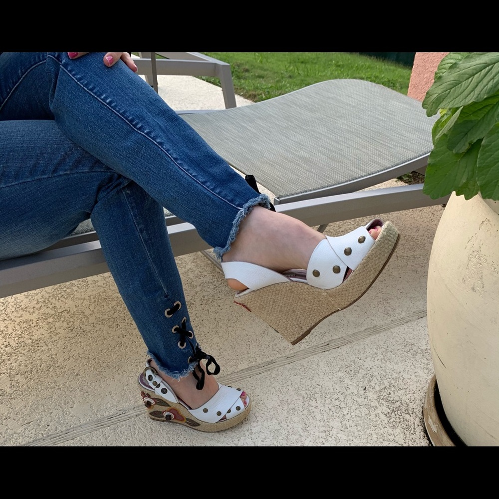 Pan Tulipani Embellished Wedge Sandals. - Picture 13 of 17